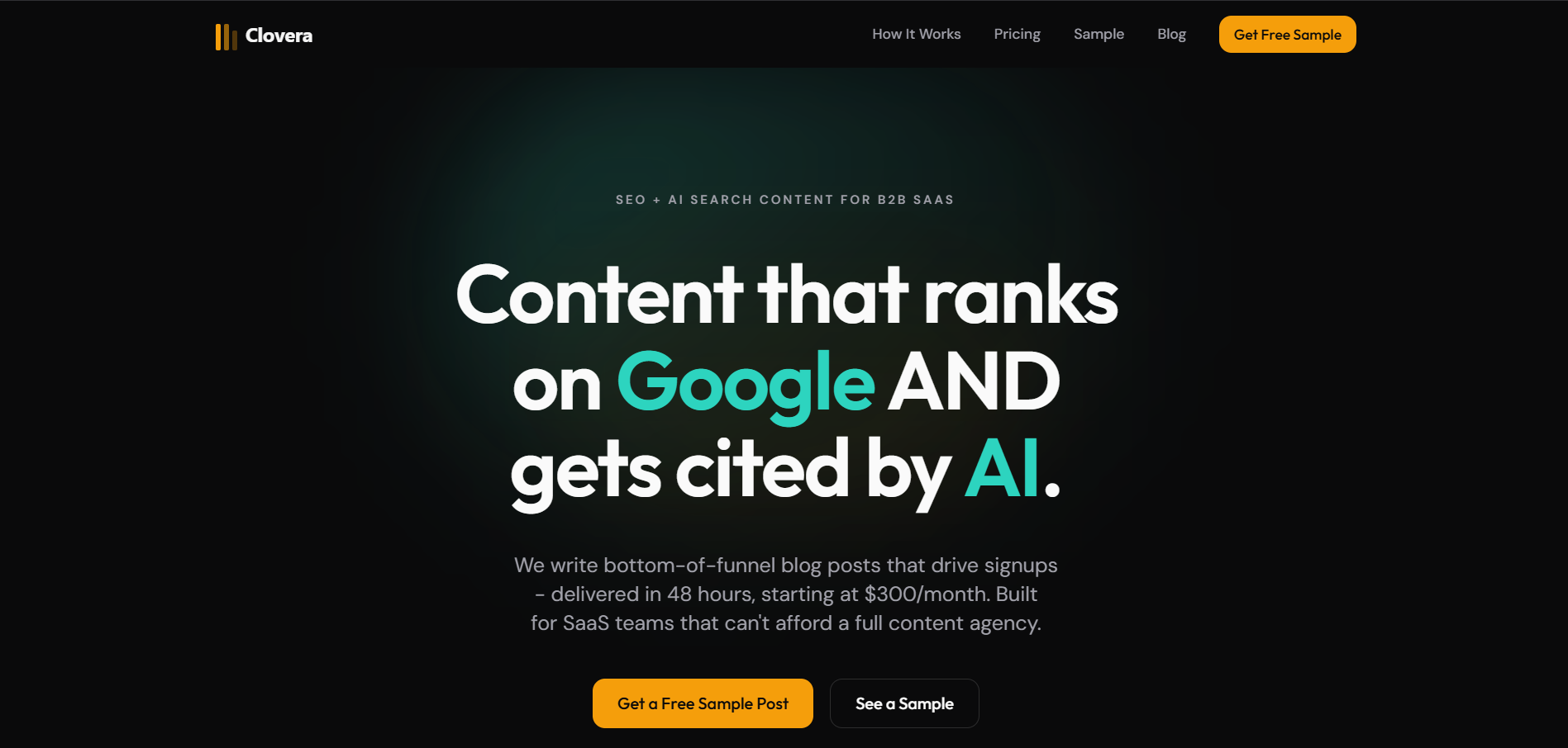 Clovera website screenshot
