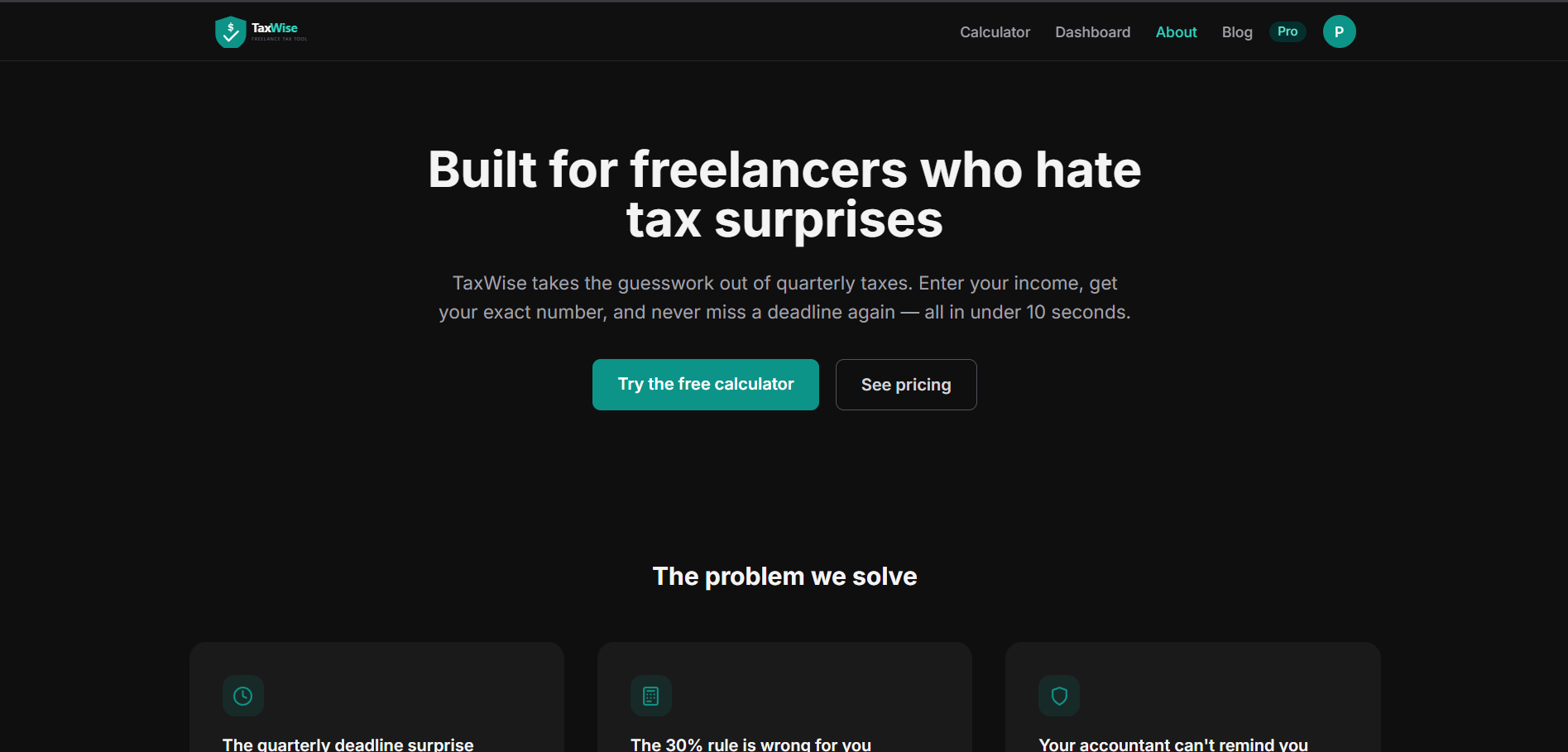 TaxWise app screenshot